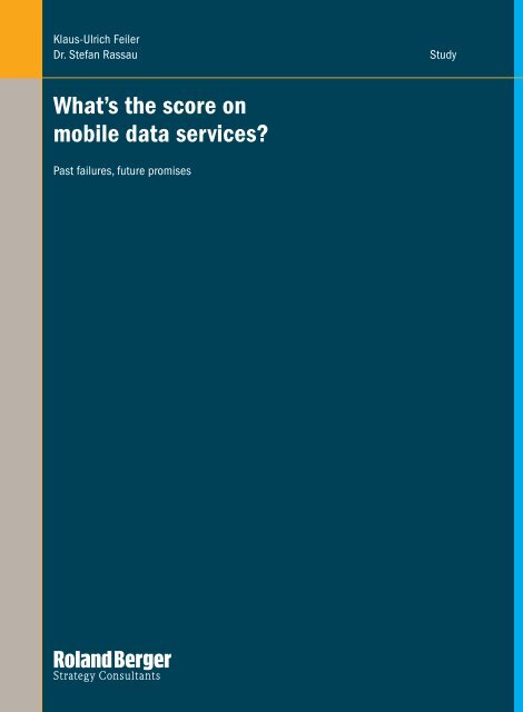 What's the score on mobile data services? - Roland Berger Strategy ...