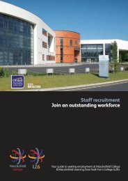 Staff recruitment Join an outstanding workforce - Macclesfield College