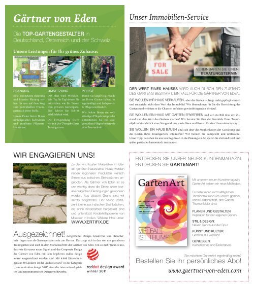 IDEEN FÃR IHREN GARTEN - GrÃ¼tters GmbH