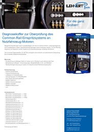 Diagnosekoffer zur ÃberprÃ¼fung des Common-Rail ... - Lehnert-Tools