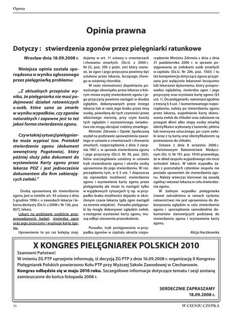 ( 2138 kB), przez - Dolnośląska Okręgowa Izba Pielęgniarek i ...