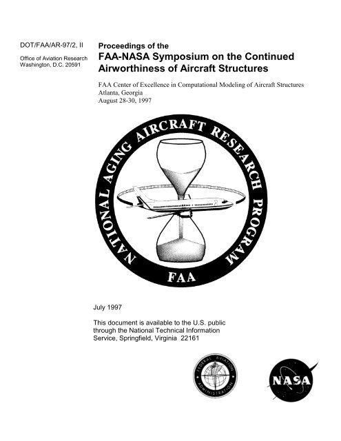 FAA-NASA Symposium on the Continued Airworthiness of Aircraft ...