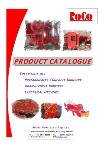 PRODUCT CATALOGUE - ROCO Manufacturing