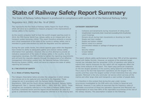 ANNUAL REPORT 2005/2006 - Railway Safety Regulator