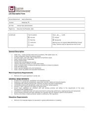 Job Description Form General Description Work Experience ... - Codan