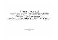 lst en iso 9001:2008 standarto reikalavimai ir organizacijos kokybÄs ...