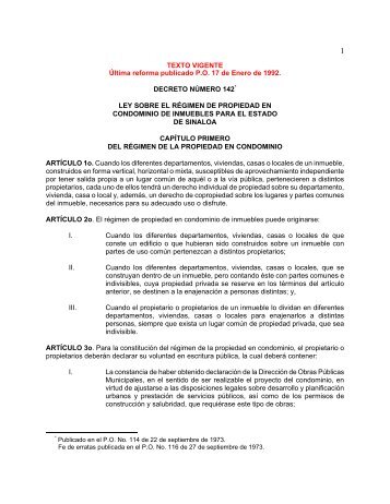 Ley sobre el RÃ©gimen de Propiedad en Condominio de Inmuebles ...
