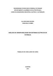 anÃ¡lise de observabilidade em sistemas elÃ©tricos ... - NUPET - UTFPR