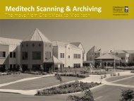 Meditech Scanning & Archiving - Children's Hospital Central California