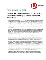 RSTA Electro-Optical/Infrared Imaging System for Ground ... - Wescam