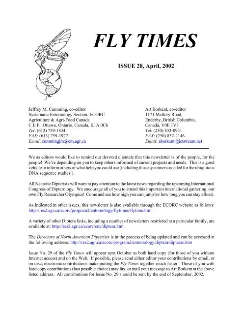 Fly Times Issue 28, April 2002 - North American Dipterists Society