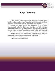 Yoga Glossary - Yoga Life Society