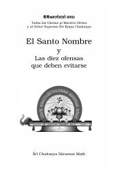 El Santo Nombre - Sri Chaitanya Saraswat Math