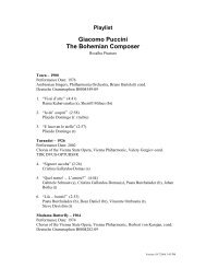 Giacomo Puccini The Bohemian Composer - Opera Guild of Rochester