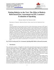 The Effect of Rubric- Referenced Peer Assessment on EFL Learners