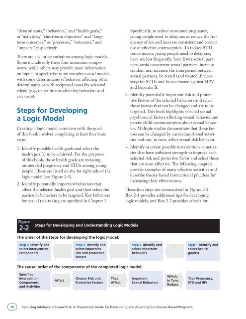 Reducing Adolescent Sexual Risk: A Theoretical - ETR Associates