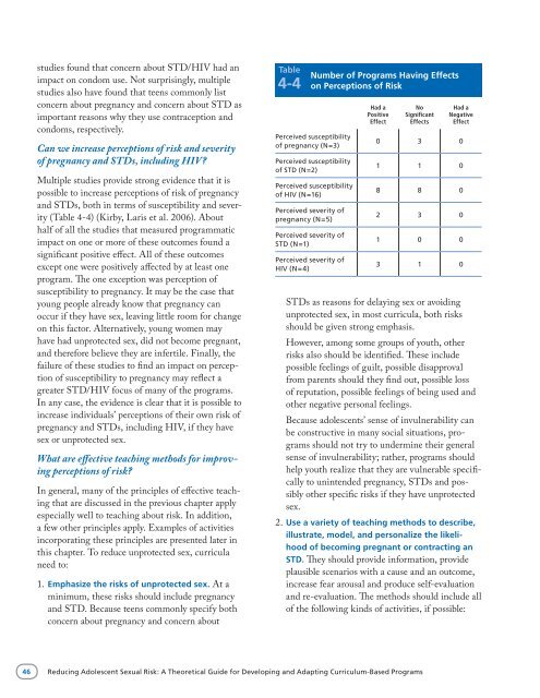 Reducing Adolescent Sexual Risk: A Theoretical - ETR Associates