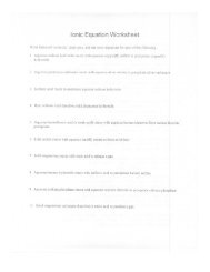 6 Ionic Equation Worksheet - The Learning Lab at HFCC