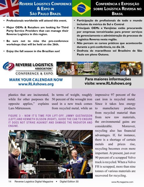 Volvo Trucks' environmental affairs - page 12 - Reverse Logistics ...