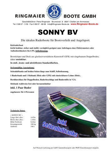 und abriebfesten Standardfarben - Ringmaier Boote GmbH