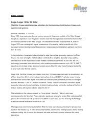 Press release Large. Larger. Ritter XL Solar.