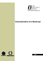 Characteristics of a Bankrupt - The Insolvency Service Website