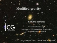 Modified gravity - The Dark Universe