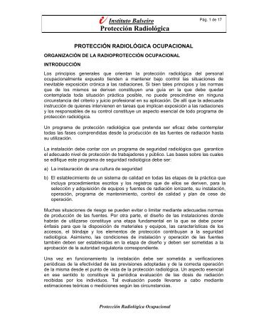 ProtecciÃ³n RadiolÃ³gica - Instituto Balseiro