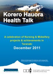 Korero Hauora Health Talk - Taranaki District Health Board