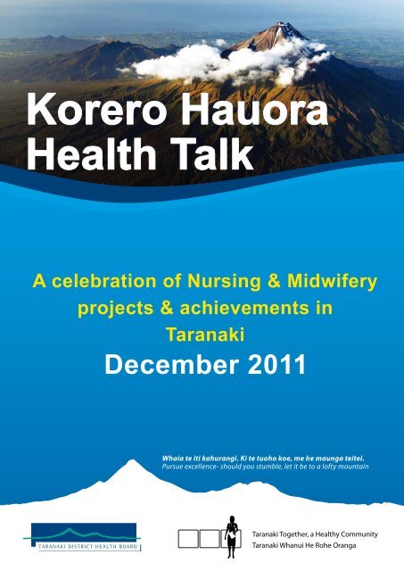 Korero Hauora Health Talk - Taranaki District Health Board