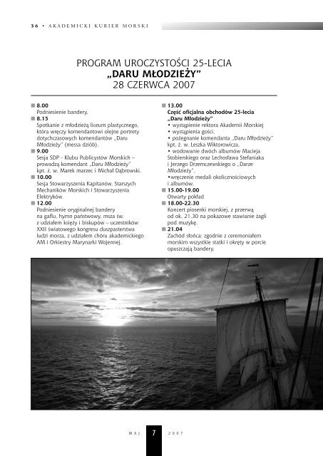 AKM nr 36 czerwiec 2007 - Akademia Morska w Gdyni - Gdynia
