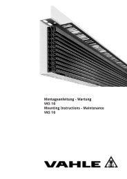 Montageanleitung - Wartung VKS 10 Mounting ... - VAHLE, Inc