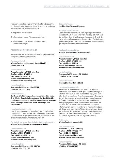 WealthCap Immobilien Deutschland 31 - Wealth Management ...