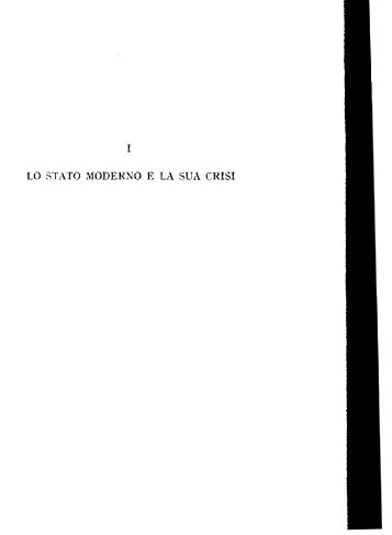 I LO STATO MODERNO E LA SUA CRISI - Consiglio di Stato