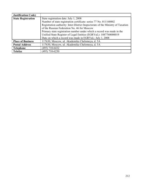 SECURITIES PROSPECTUS