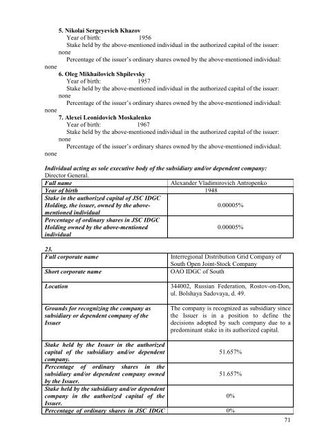 SECURITIES PROSPECTUS