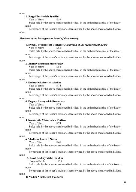 SECURITIES PROSPECTUS