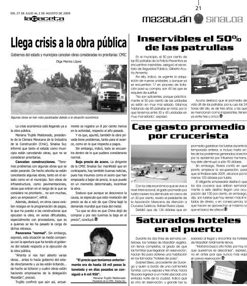 Reportaje Especial - SEMANARIO LA GACETA