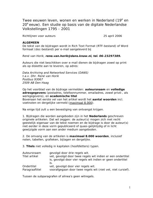 dit document - Volkstellingen 1795-1971
