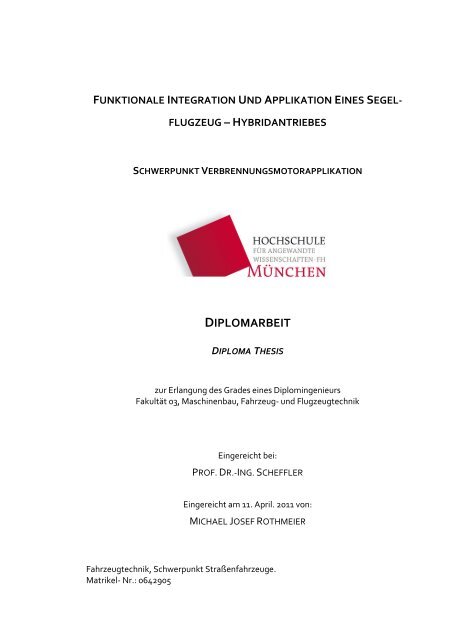 DIPLOMARBEIT - Prof. Dr.-Ing. Peter R. Hakenesch