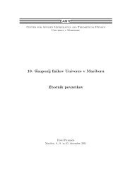 10. Simpozij fizikov Univerze v Mariboru Zbornik povzetkov - CAMTP