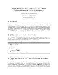 Parallel Implementation of Classical Gram-Schmidt ...