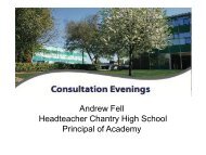 Andrew Fell Headteacher Chantry High School Principal of Academy