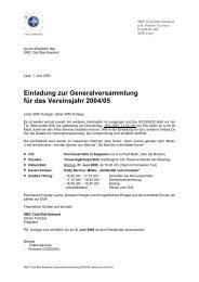 Einladung zur GV / Traktandenliste - SMC Biel-Seeland