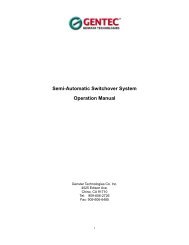 Semi-Automatic Switchover System Operation Manual - Genstar ...