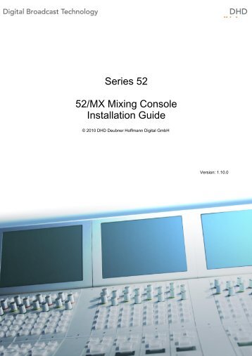 52/MX Modular Mixing Console Installation Guide - Dhd-audio.de