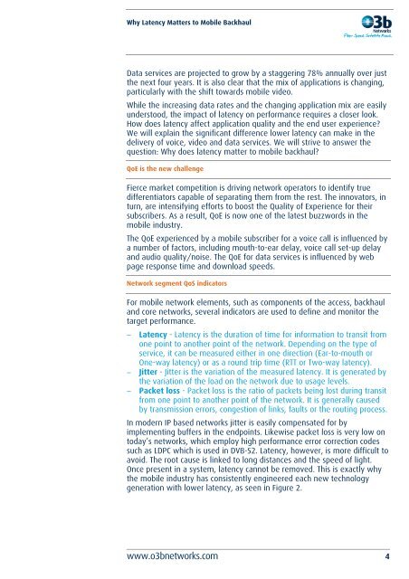 Why Latency Matters to Mobile Backhaul - O3b Networks