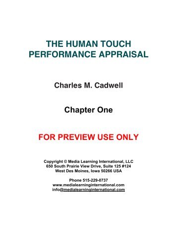 The Human Touch Performance Appraisal II - TRAINING ...