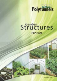 Garden Structures Price List - Northern Polytunnels