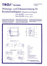 TROX Brandschutzklappen-Bedienungsanleitung